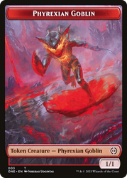 Phyrexian Goblin // Samurai Double-Sided Token [Phyrexia: All Will Be One Tokens]