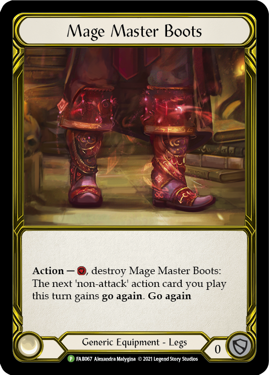 Mage Master Boots (Golden) [FAB067] (Promo)  Cold Foil