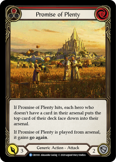 Promise of Plenty (Red) [CRU183] (Crucible of War)  1st Edition Rainbow Foil