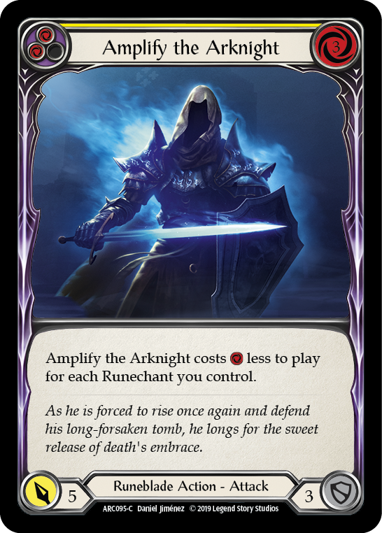 Amplify the Arknight (Yellow) [ARC095-C] (Arcane Rising)  1st Edition Normal