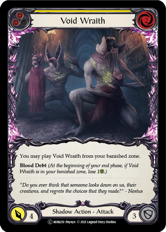 Void Wraith (Yellow) [U-MON210-RF] (Monarch Unlimited)  Unlimited Rainbow Foil