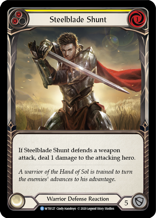 Steelblade Shunt (Yellow) [U-WTR127] (Welcome to Rathe Unlimited)  Unlimited Rainbow Foil