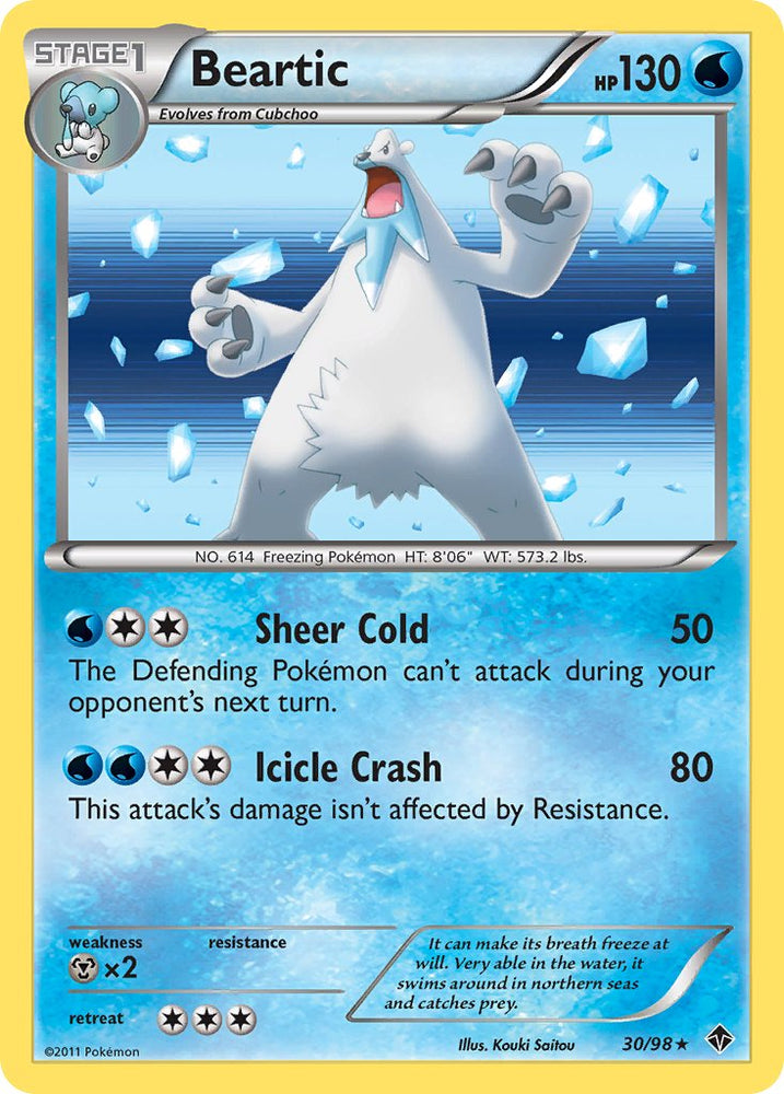 Beartic (30/98) (Cracked Ice Holo) (Blister Exclusive) [Black & White: Emerging Powers]