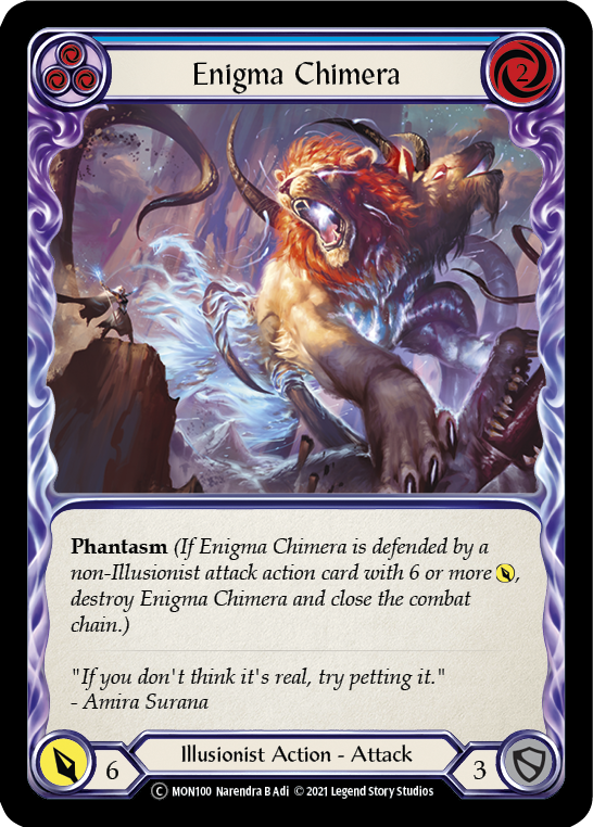 Enigma Chimera (Blue) [U-MON100-RF] (Monarch Unlimited)  Unlimited Rainbow Foil