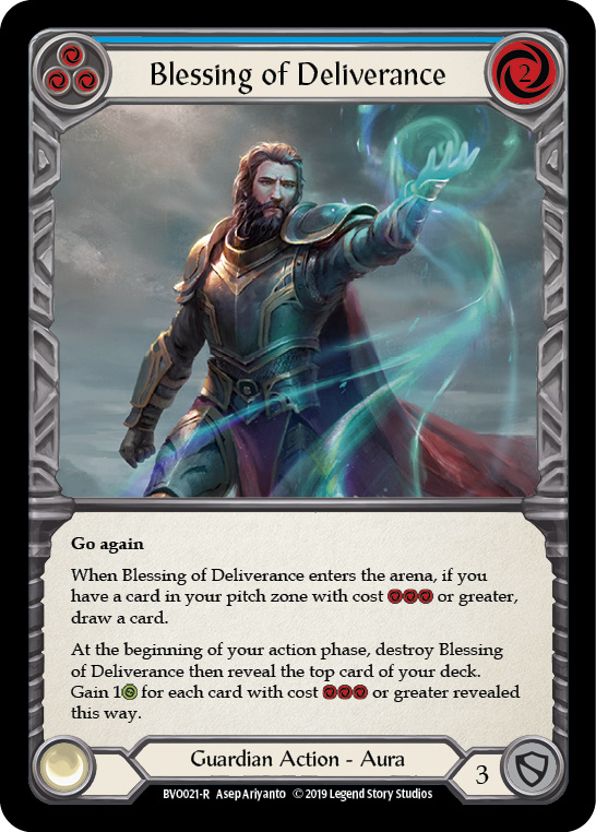 Blessing of Deliverance (Blue) [BVO021-R] (Bravo Hero Deck)  1st Edition Normal