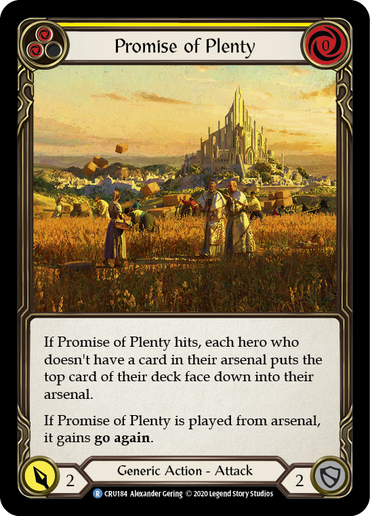 Promise of Plenty (Yellow) [CRU184] (Crucible of War)  1st Edition Normal