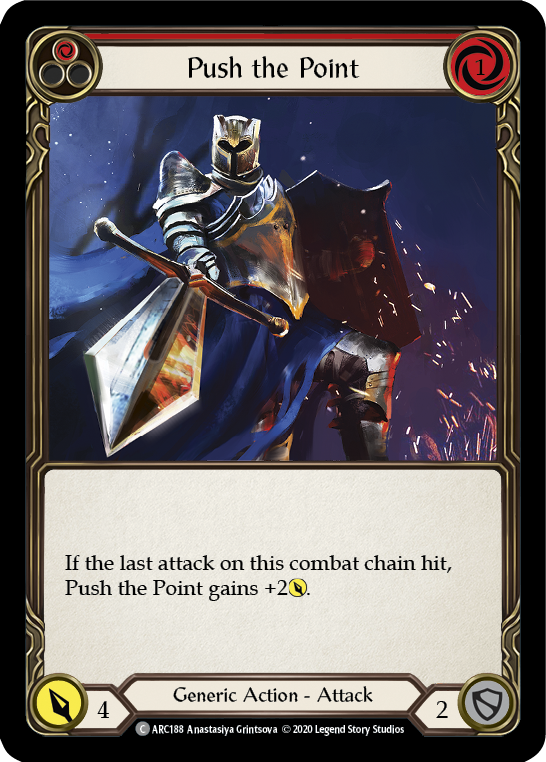 Push the Point (Red) [U-ARC188] (Arcane Rising Unlimited)  Unlimited Rainbow Foil
