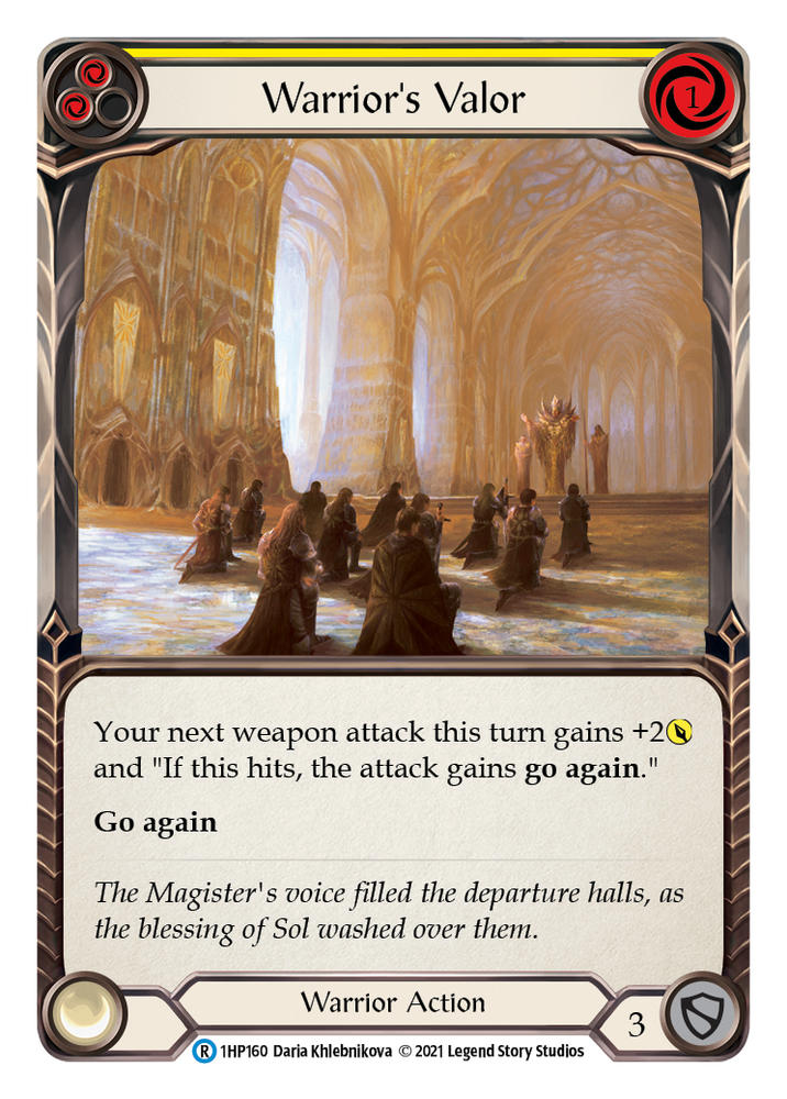 Warrior's Valor (Yellow) [1HP160] (History Pack 1)
